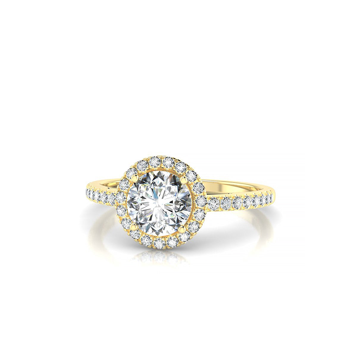 Sunrise | 18k Yellow Gold 5.7 mm Round Diamond Ring
