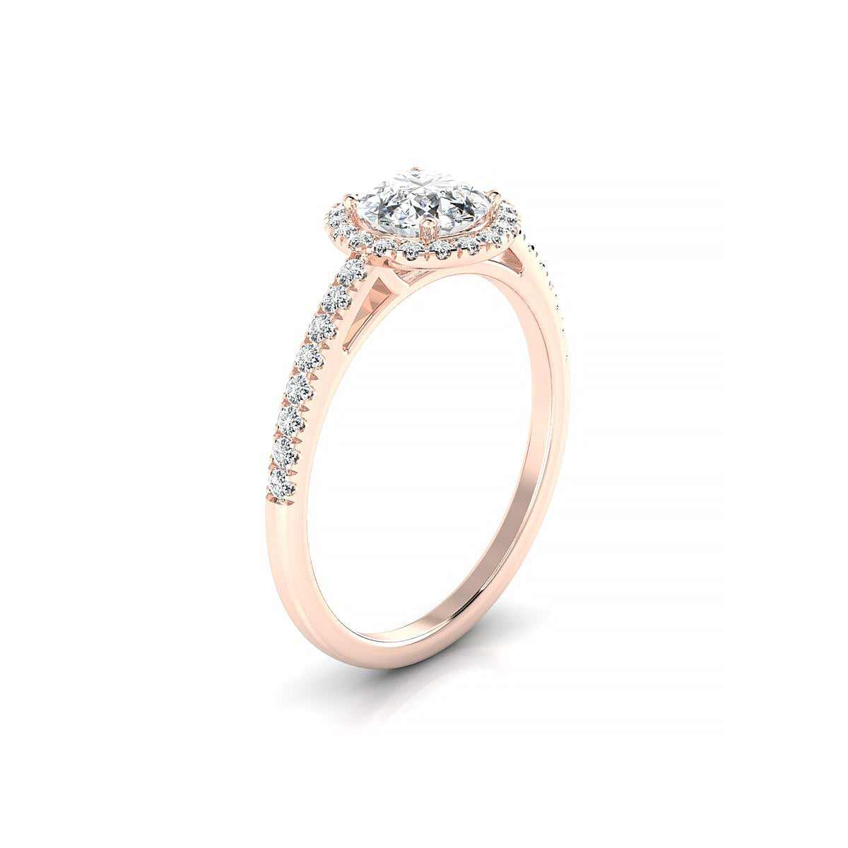 Sunrise | 18k Rose Gold 5.7 mm Round Diamond Ring