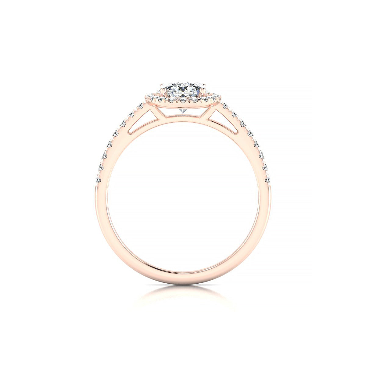 Sunrise | 18k Rose Gold 5.7 mm Round Diamond Ring