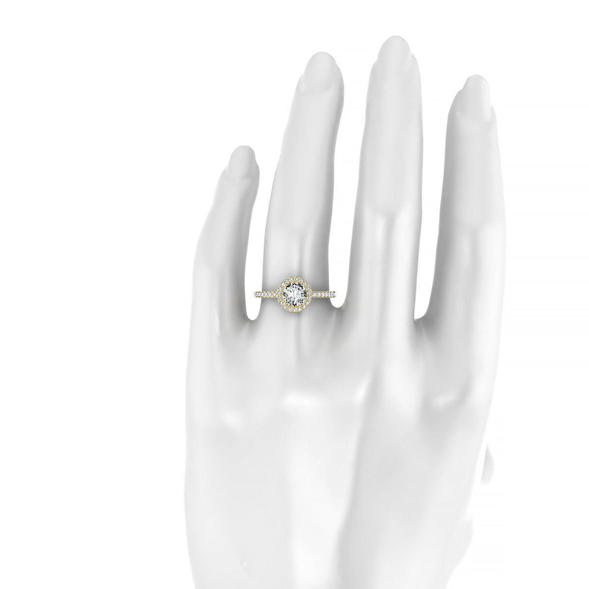 Sunrise | 18k Yellow Gold 5.7 mm Round Diamond Ring