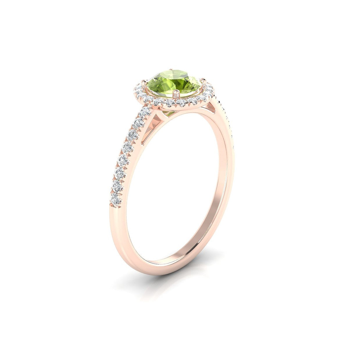 Sunrise | 18k Rose Gold 6 mm Round Peridot Ring