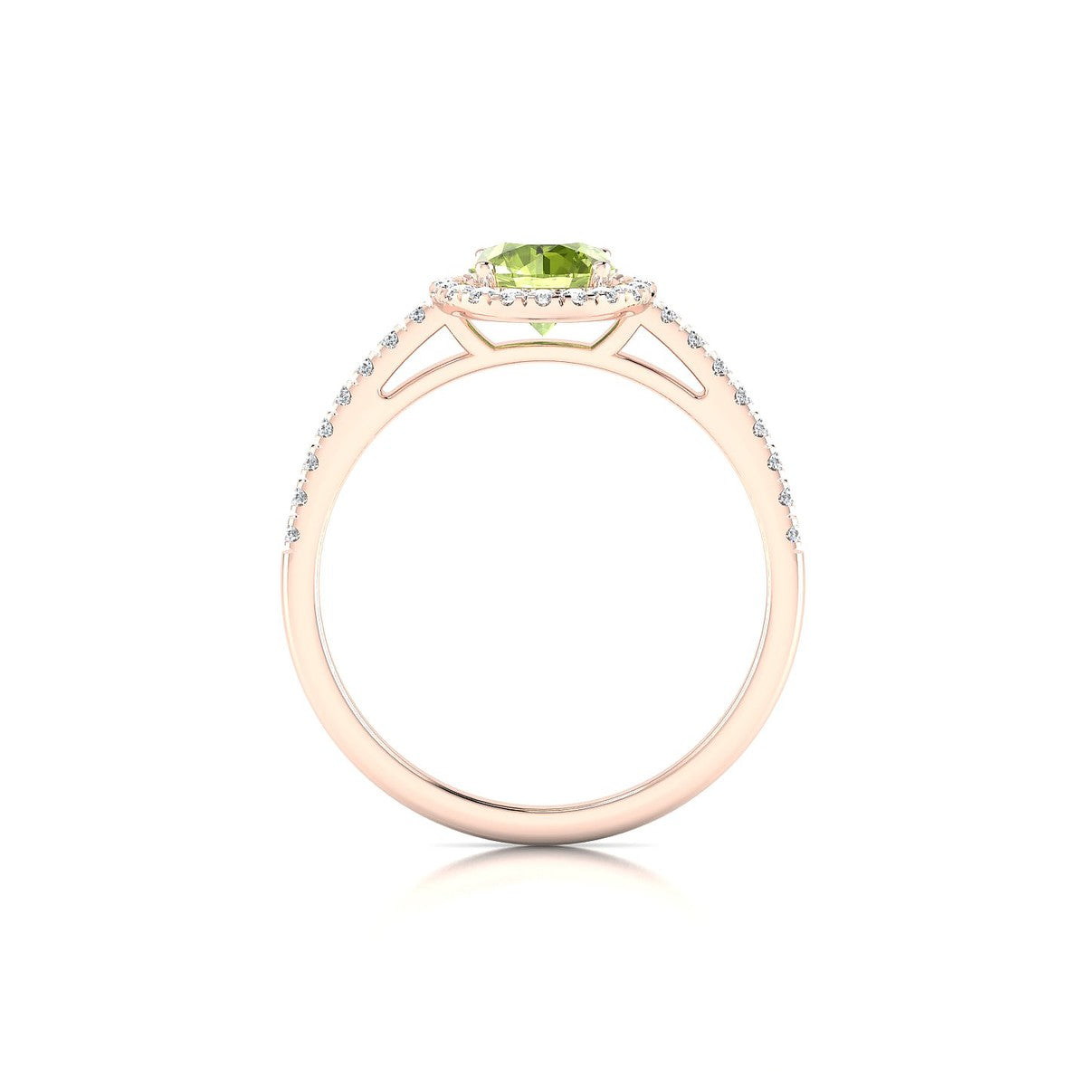 Sunrise | 18k Rose Gold 6 mm Round Peridot Ring