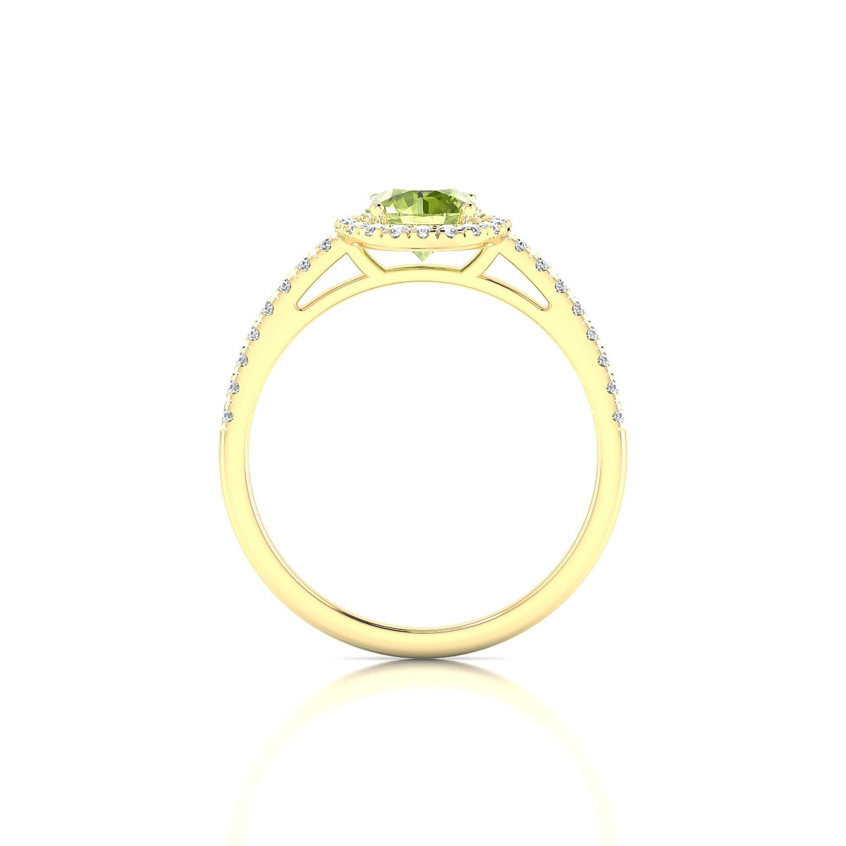 Sunrise | 18k Yellow Gold 6 mm Round Peridot Ring
