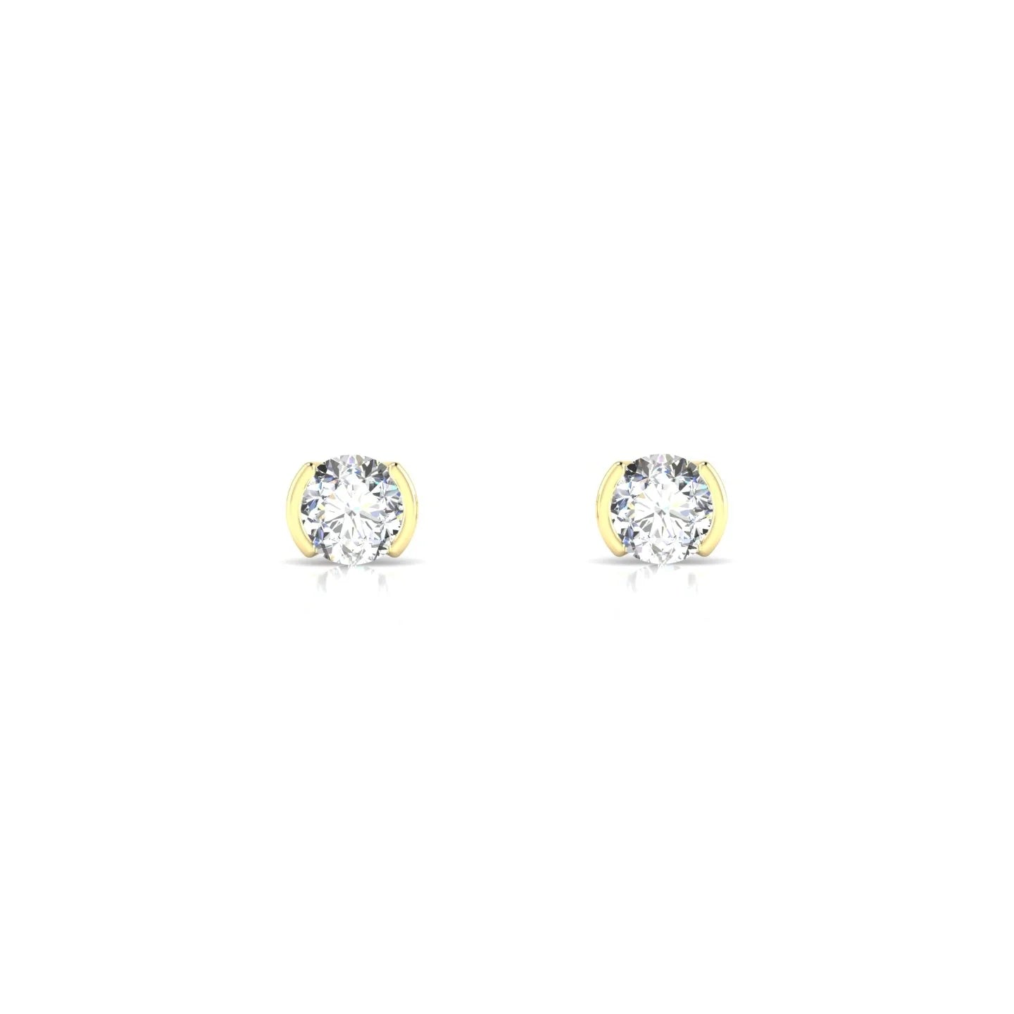 Suspense | 18k Yellow Gold 3.7 mm Round Diamond Earrings