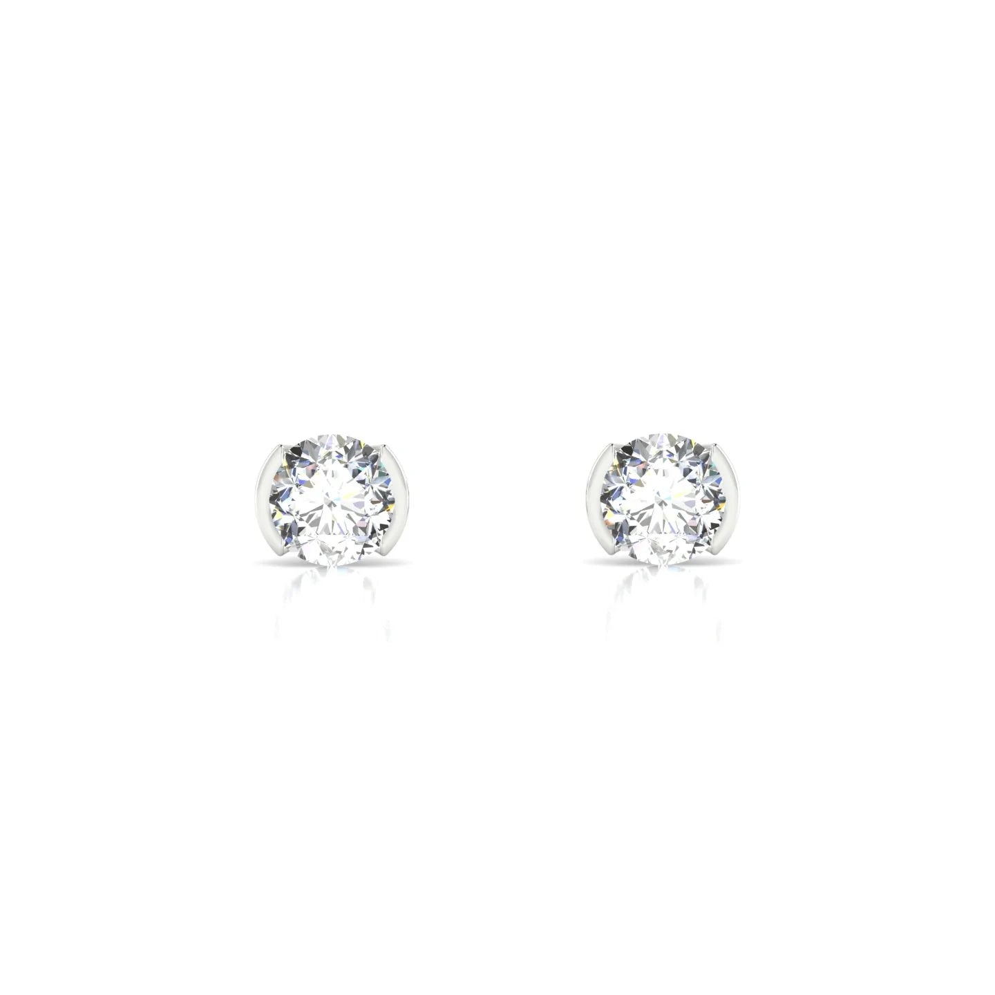 Suspense | 18k White Gold 4.2 mm Round Diamond Earrings