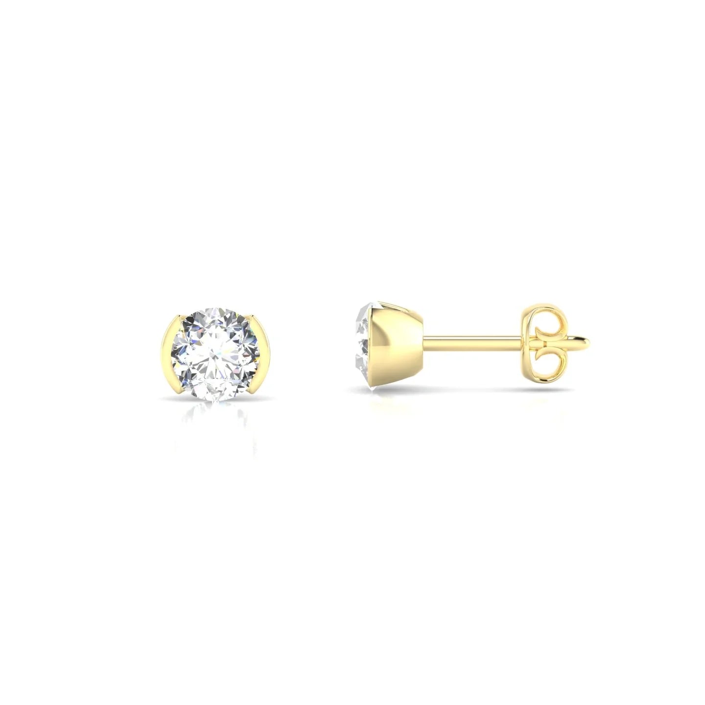 Suspense | 18k Yellow Gold 4.2 mm Round Diamond Earrings