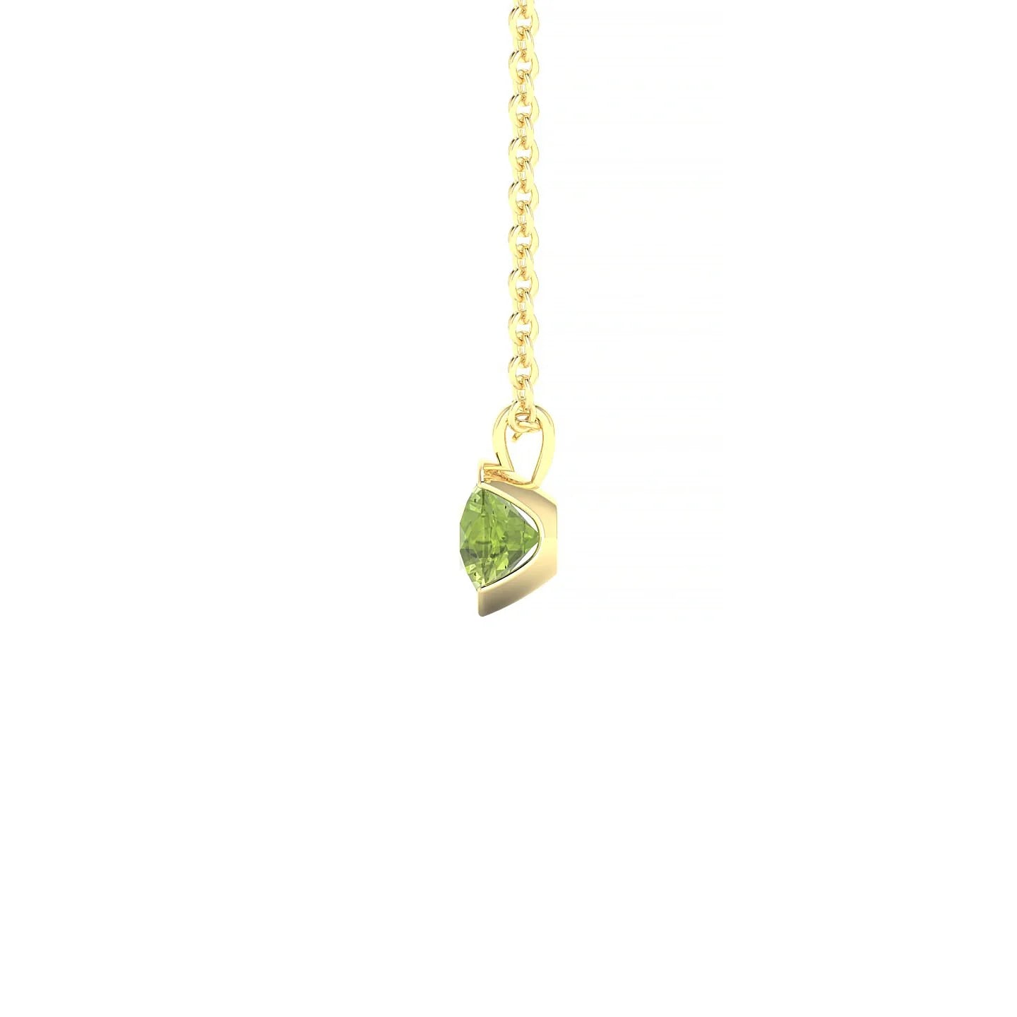 Suspense | 18k Yellow Gold 4.5 mm Round Peridot Pendant