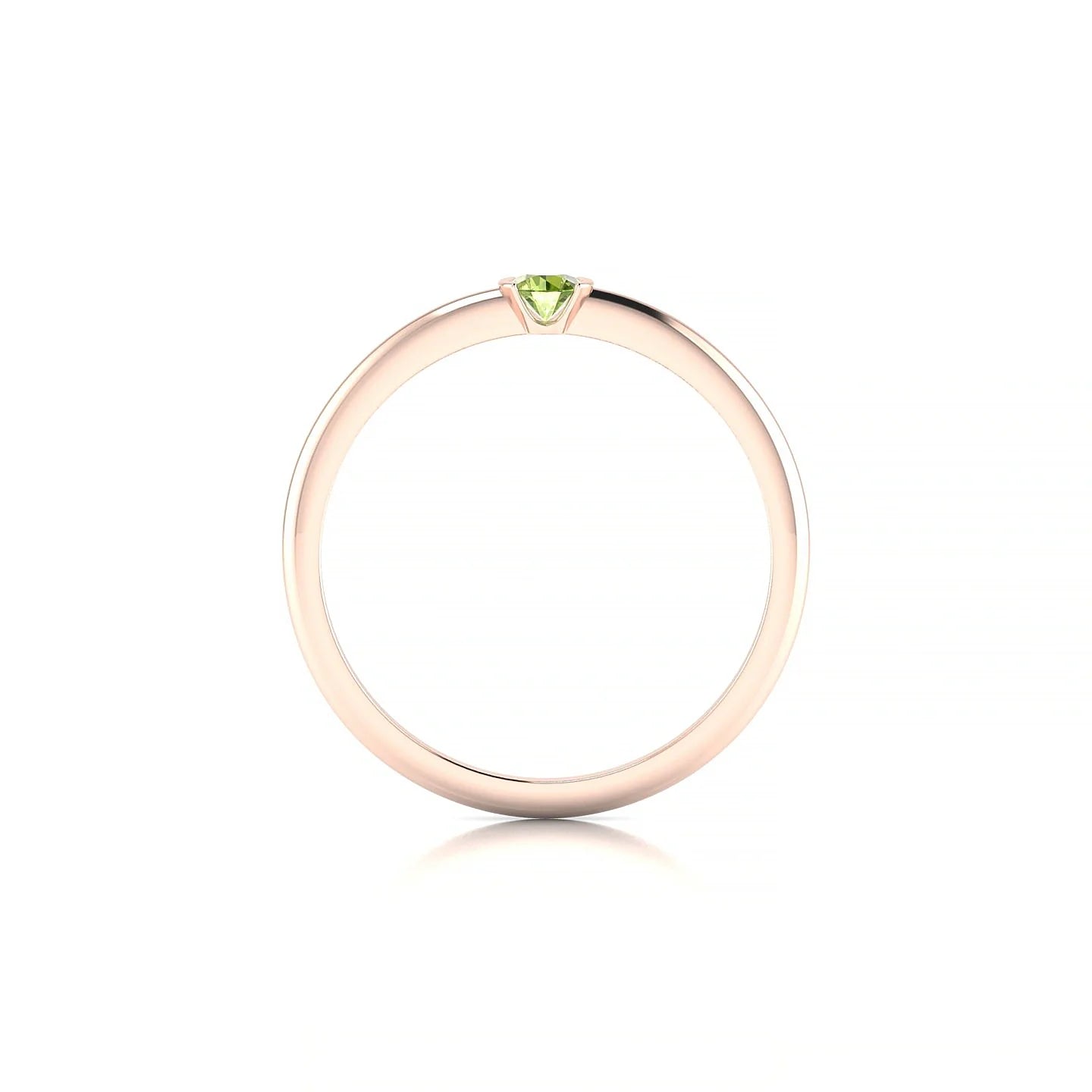 Suspense | 18k Rose Gold 3 mm Round Peridot Ring