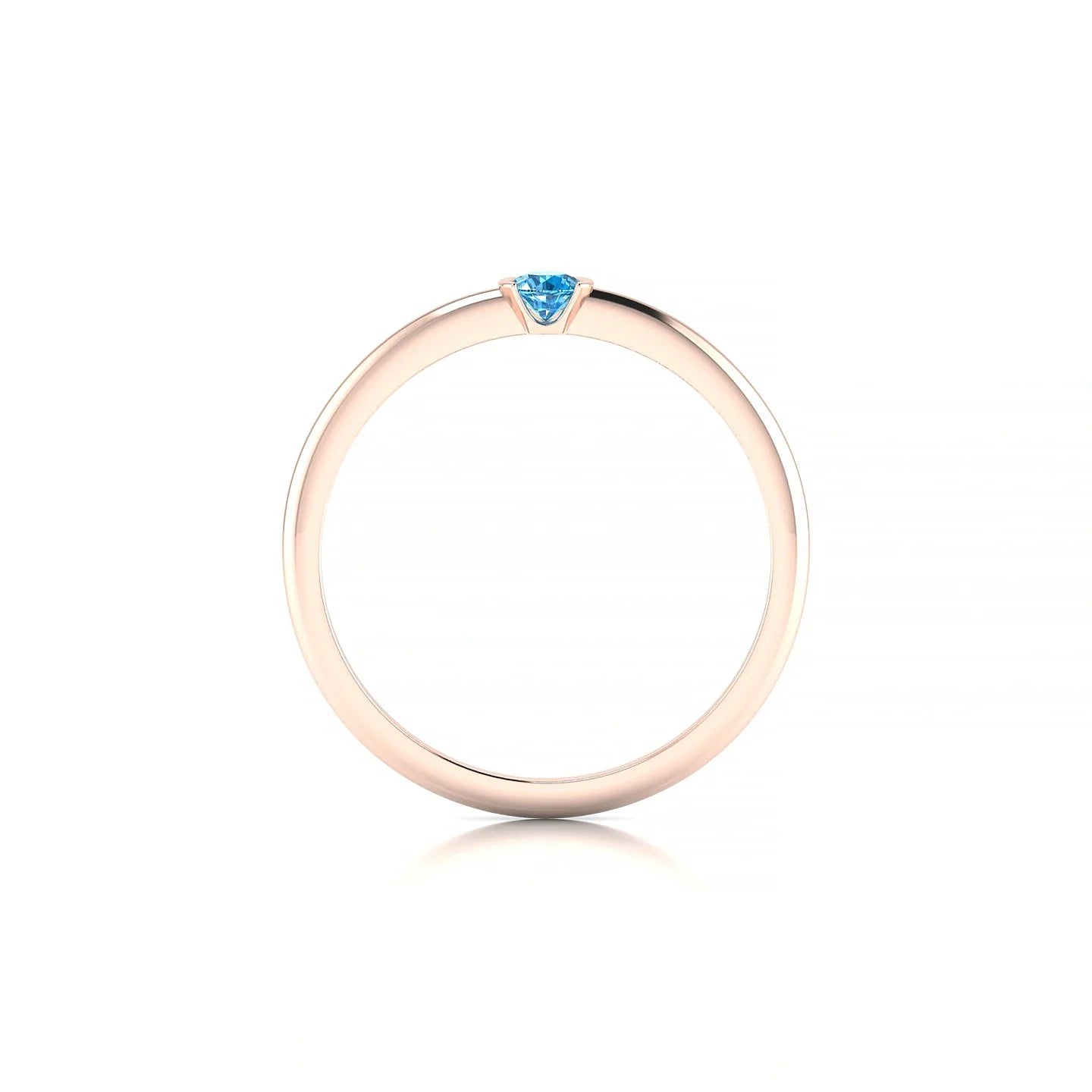 Suspense | 18k Rose Gold 3 mm Round Topaz Ring