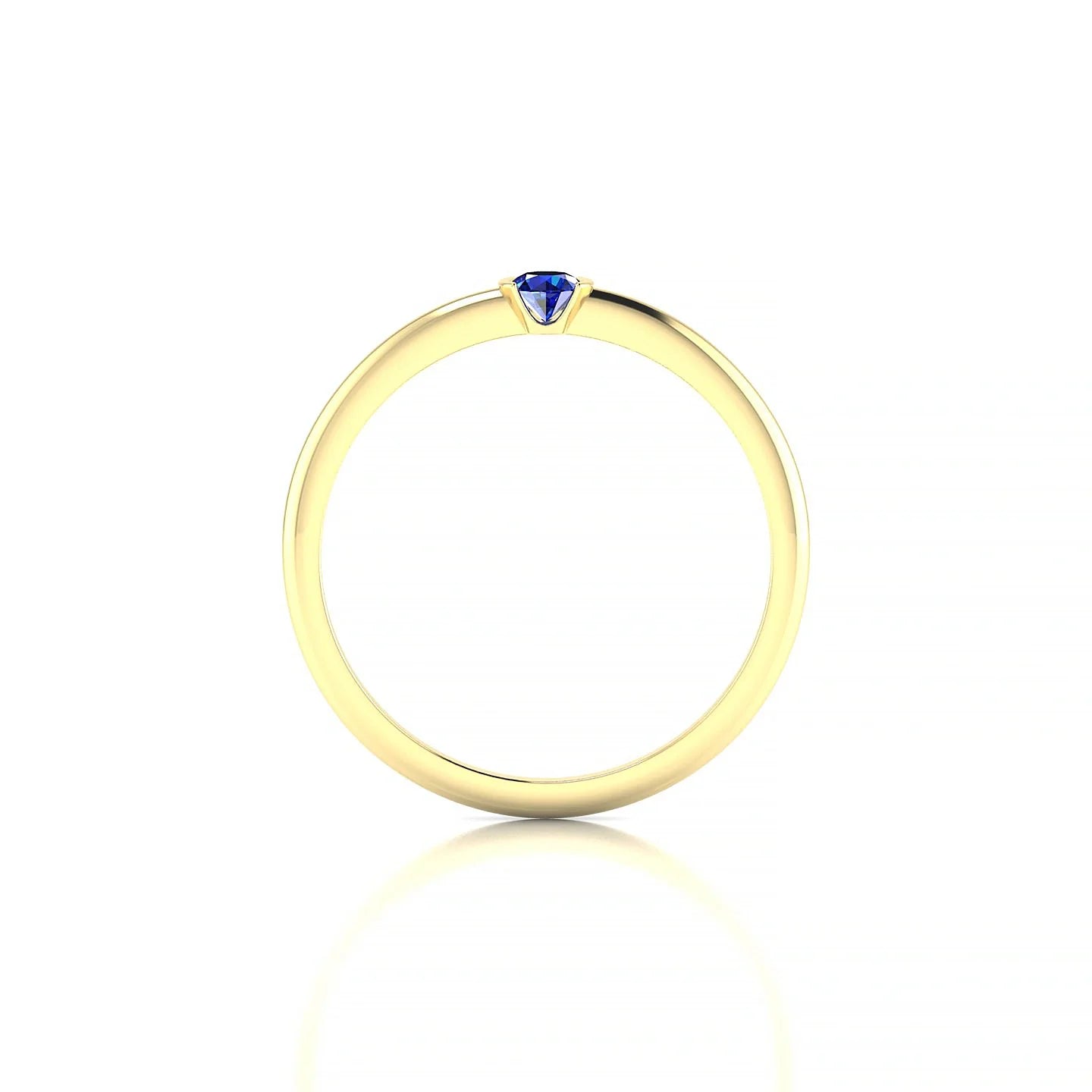 Suspense | 18k Yellow Gold 3 mm Round Sapphire Ring