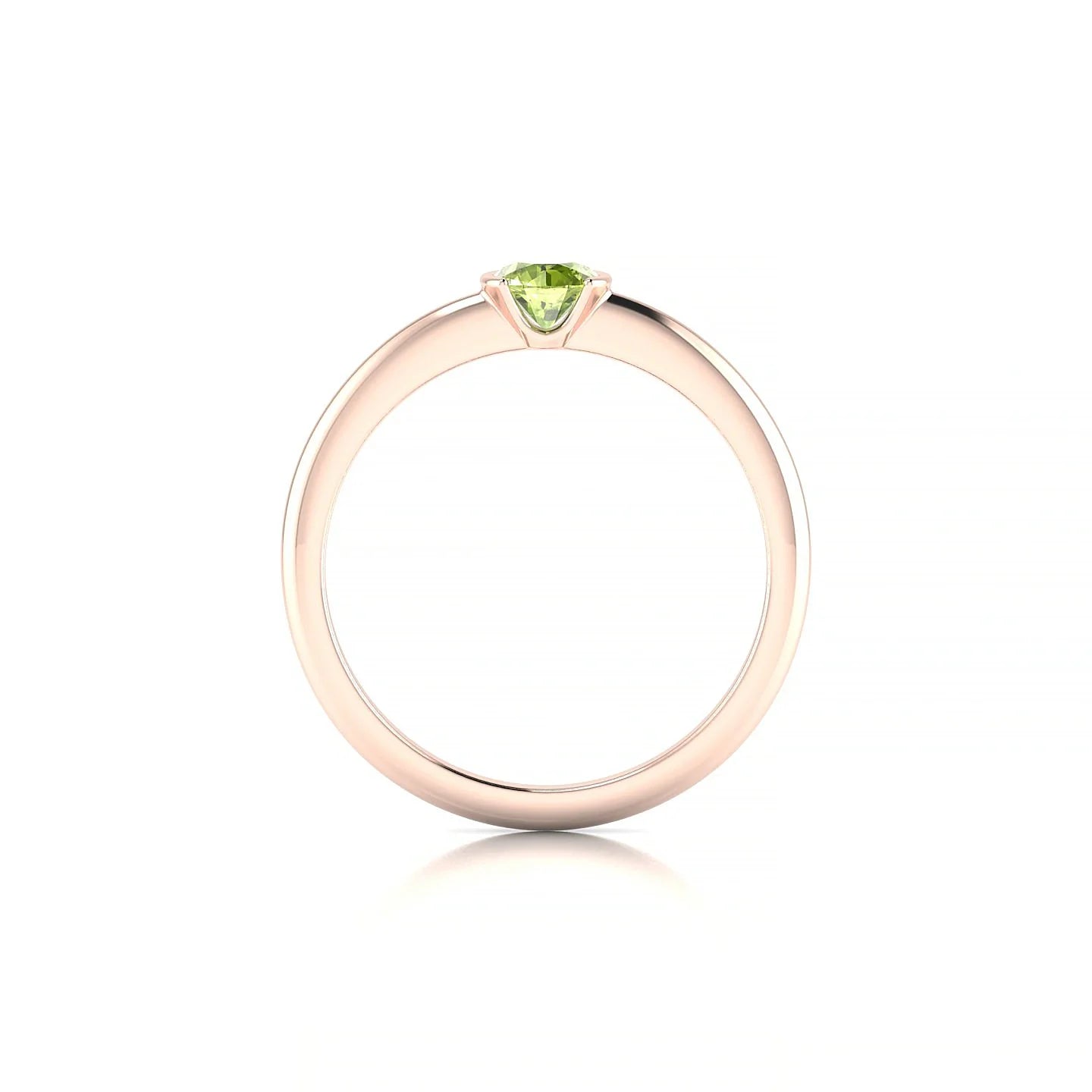 Suspense | 18k Rose Gold 4.5 mm Round Peridot Ring