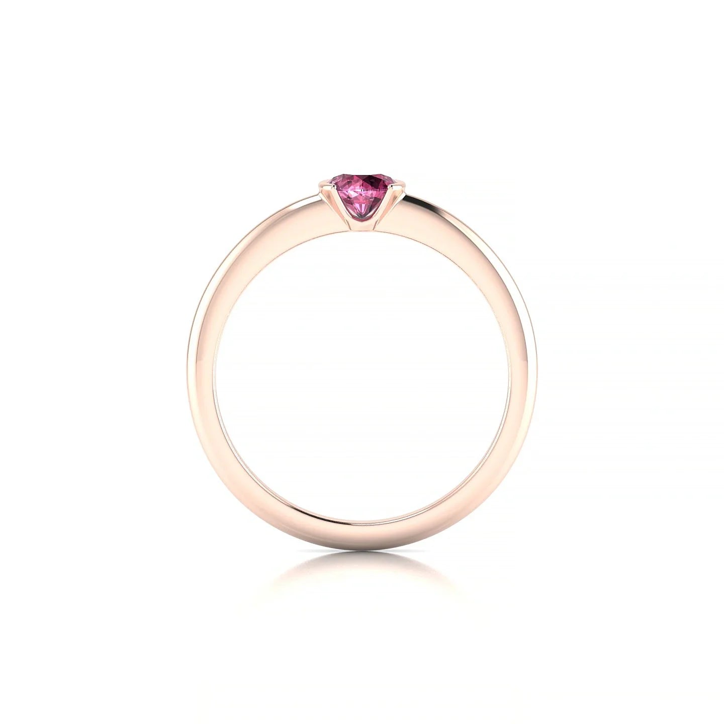 Suspense | 18k Rose Gold 4.5 mm Round Rhodolite Ring