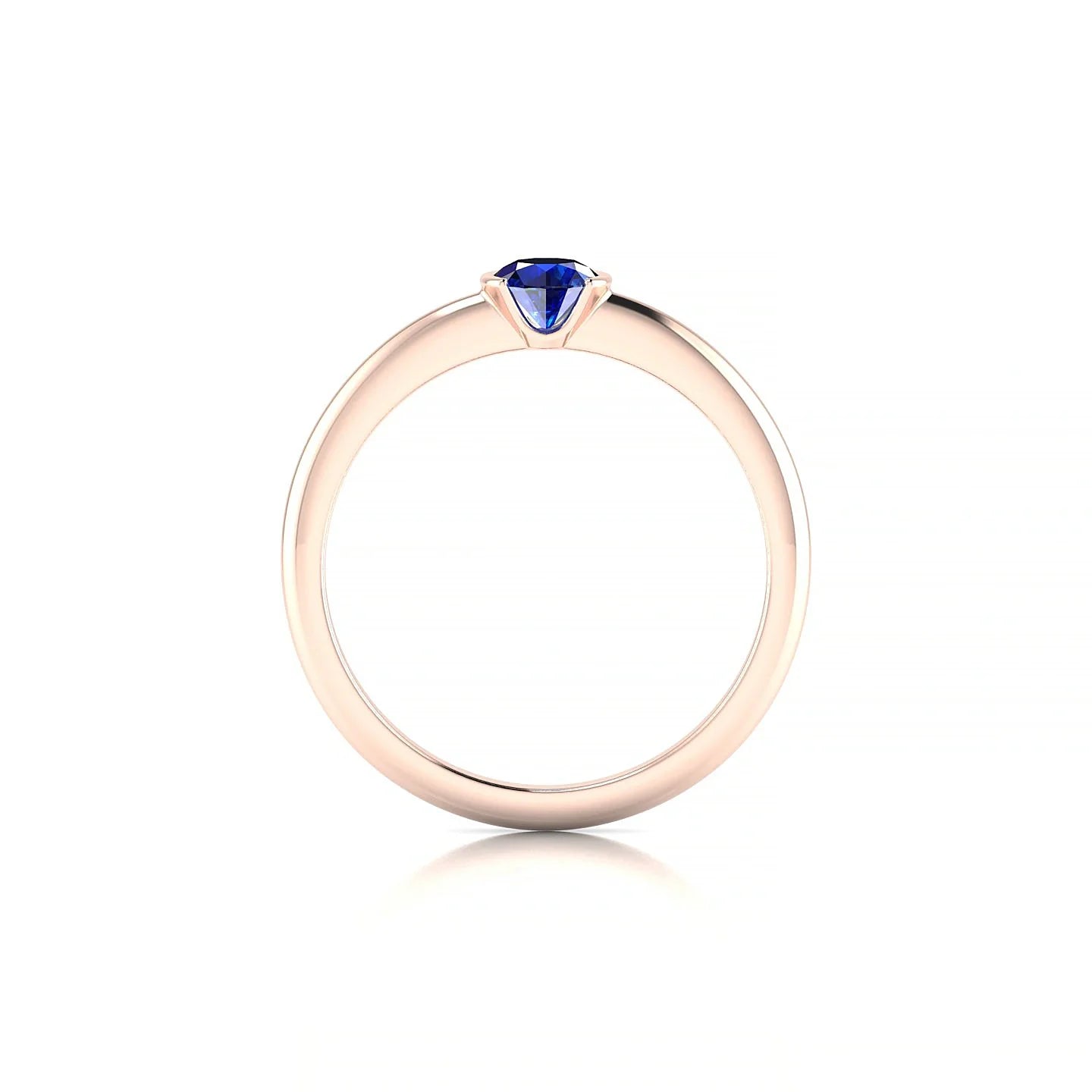 Suspense | 18k Rose Gold 4.5 mm Round Sapphire Ring
