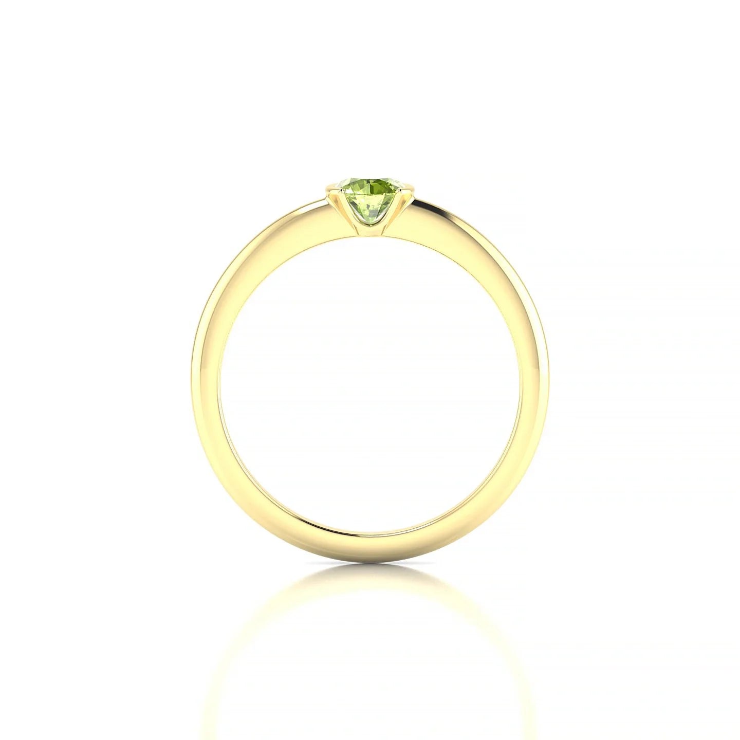 Suspense | 18k Yellow Gold 4.5 mm Round Peridot Ring