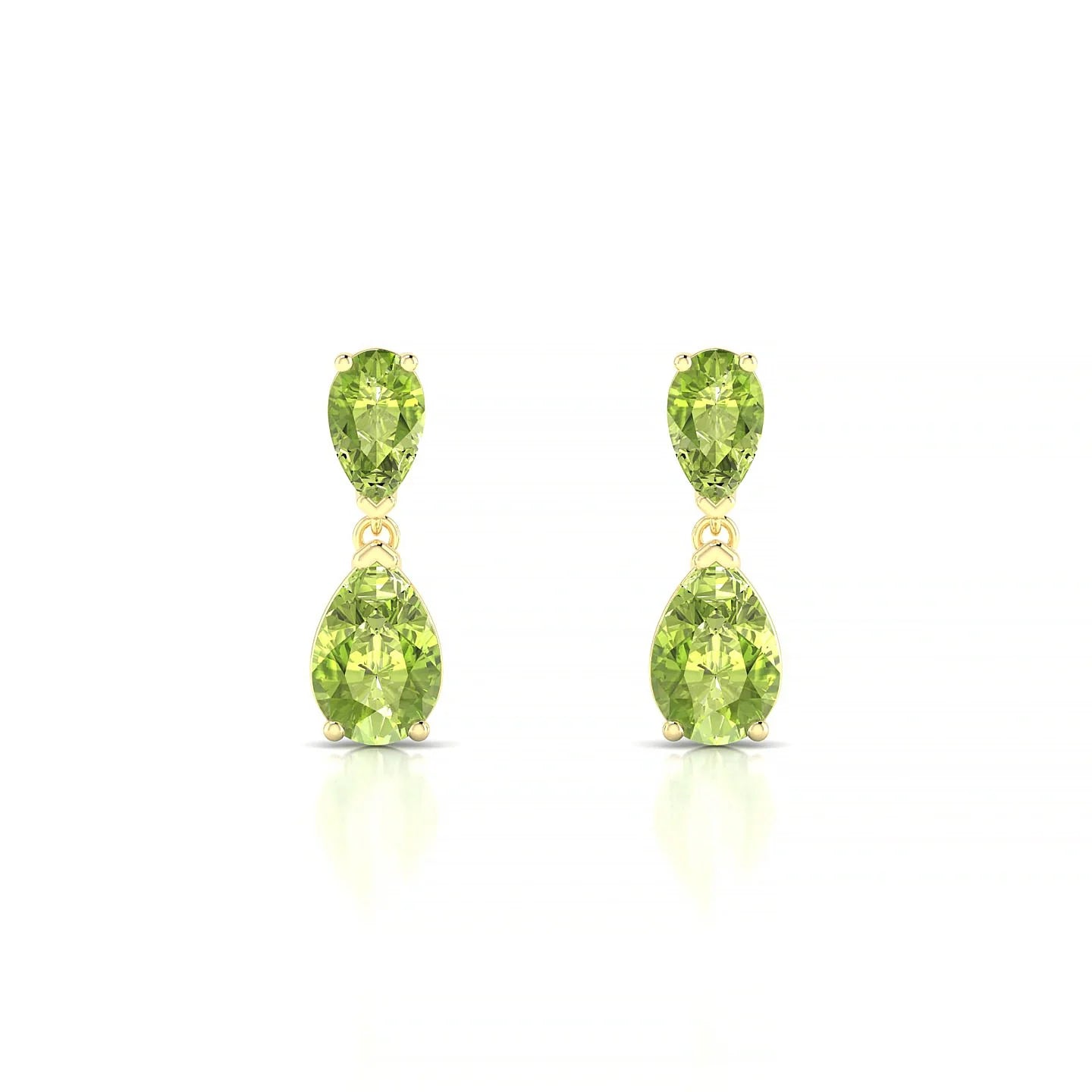 Sway | 18k Yellow Gold 6 x 4 mm Pear Peridot Earrings