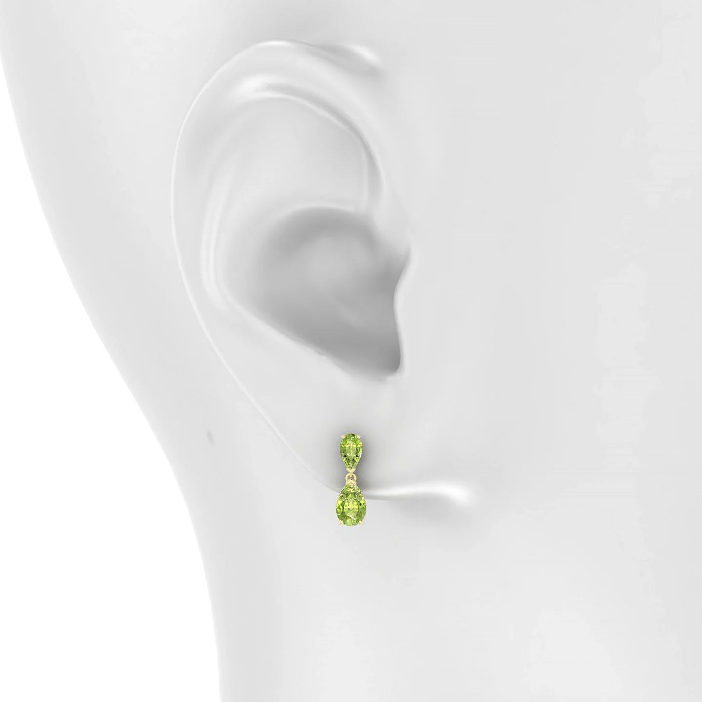 Sway | 18k Yellow Gold 6 x 4 mm Pear Peridot Earrings