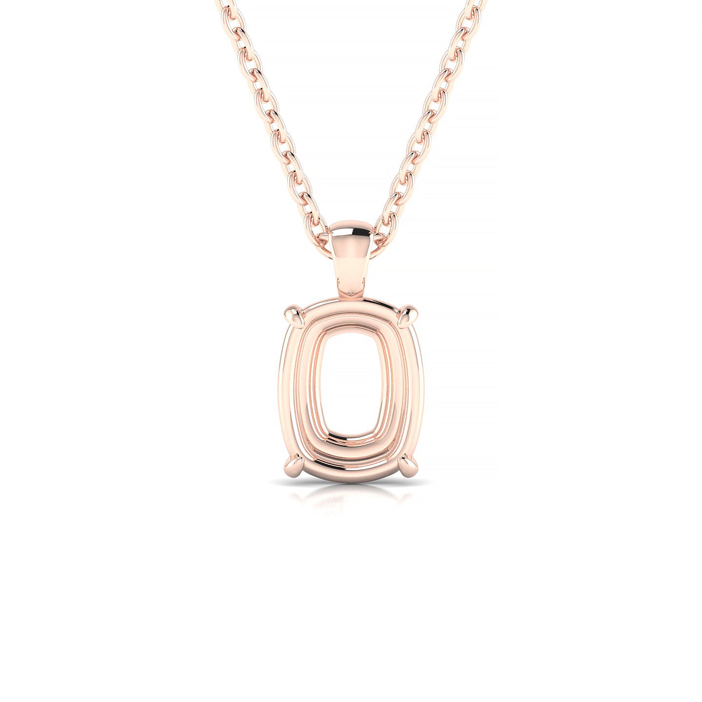 Timeless Cushion 2-2.99 ct | 18k Rose Gold Solitaire Pendant