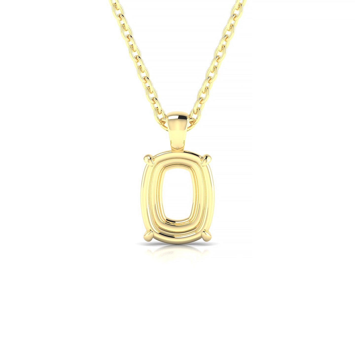 Timeless Cushion 2-2.99 ct | 18k Yellow Gold Solitaire Pendant