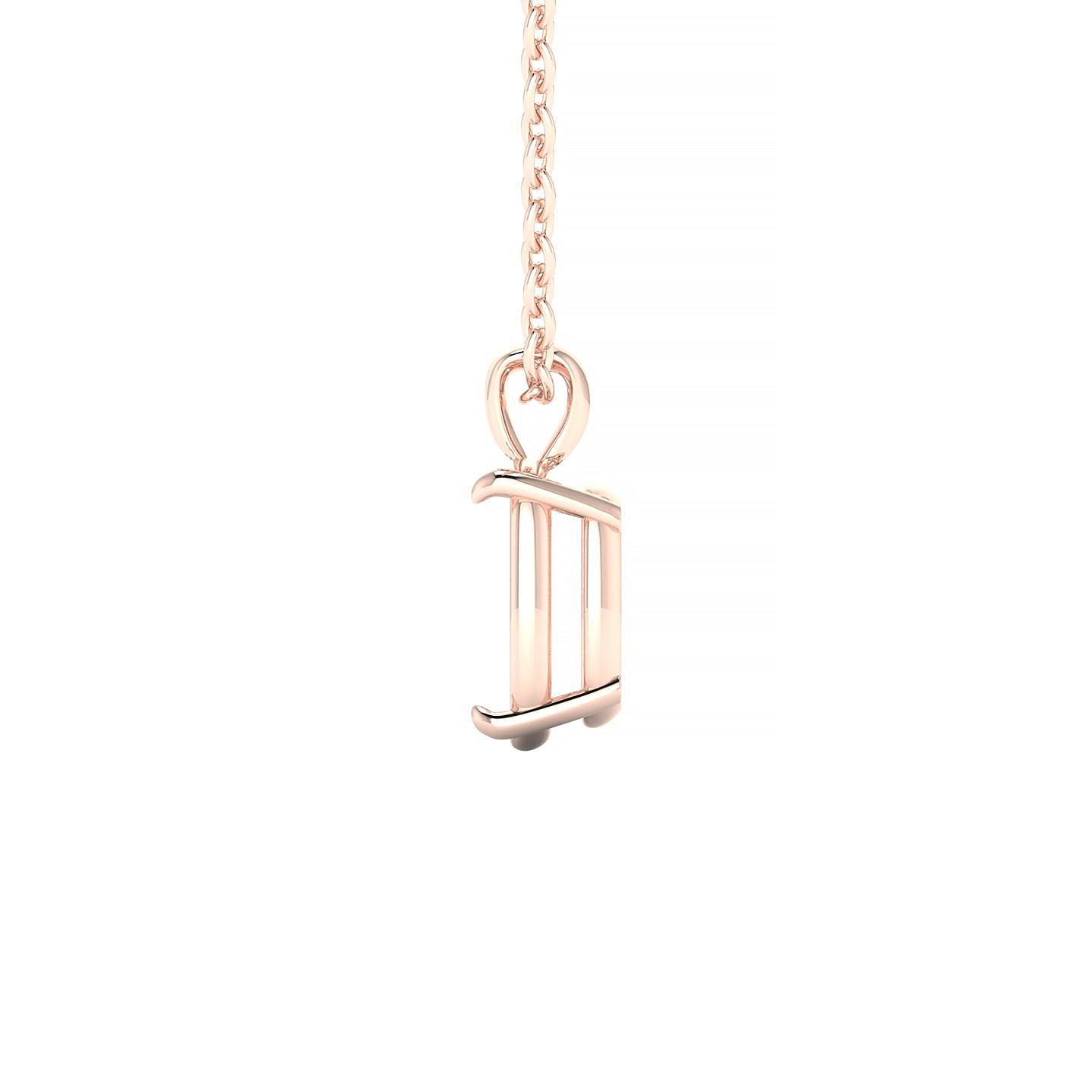 Timeless Cushion 2-2.99 ct | 18k Rose Gold Solitaire Pendant
