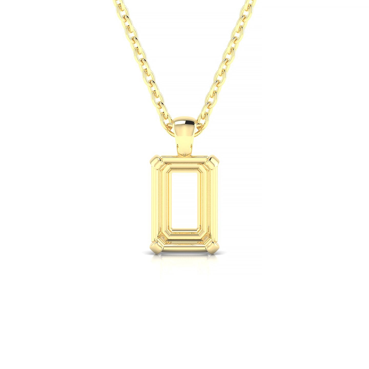 Timeless Emerald 2-2.99 ct | 18k Yellow Gold Solitaire Pendant