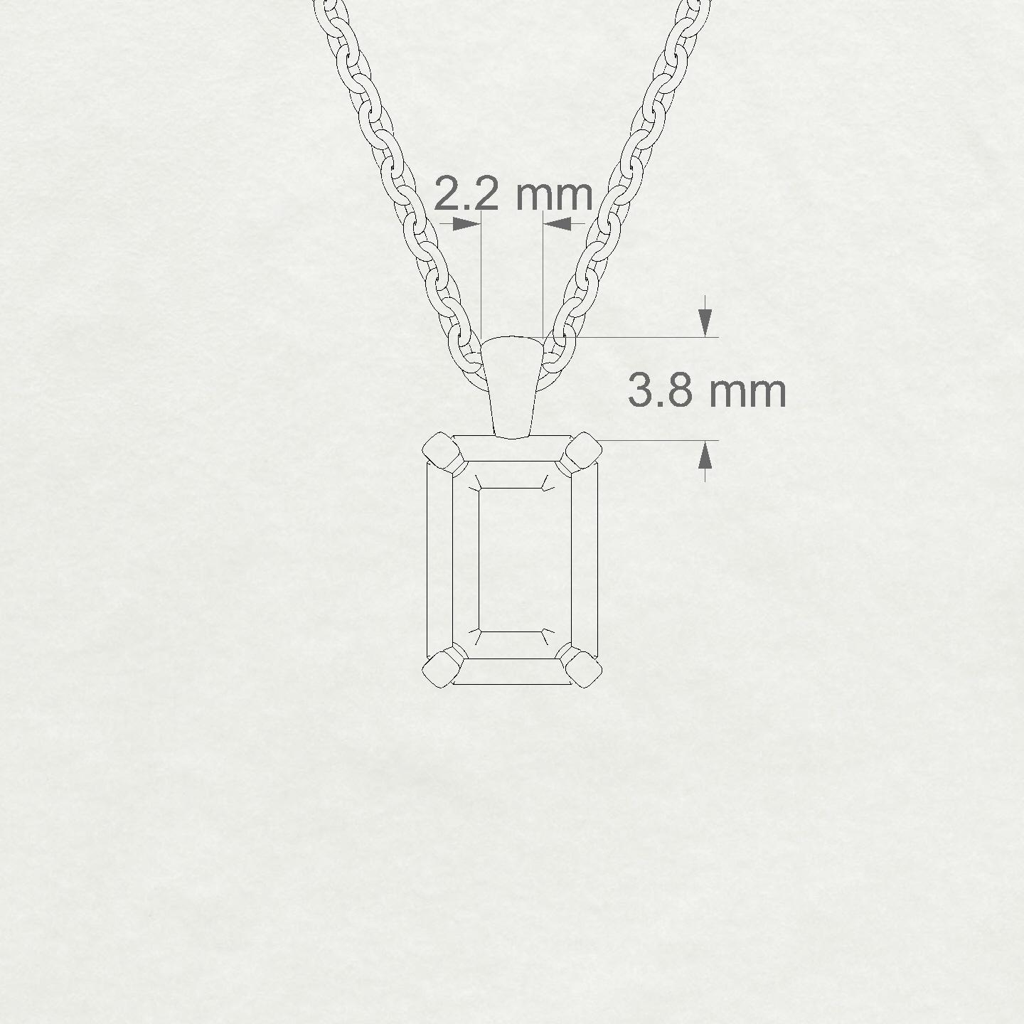 Timeless Emerald 2-2.99 ct | 18k Rose Gold Solitaire Pendant