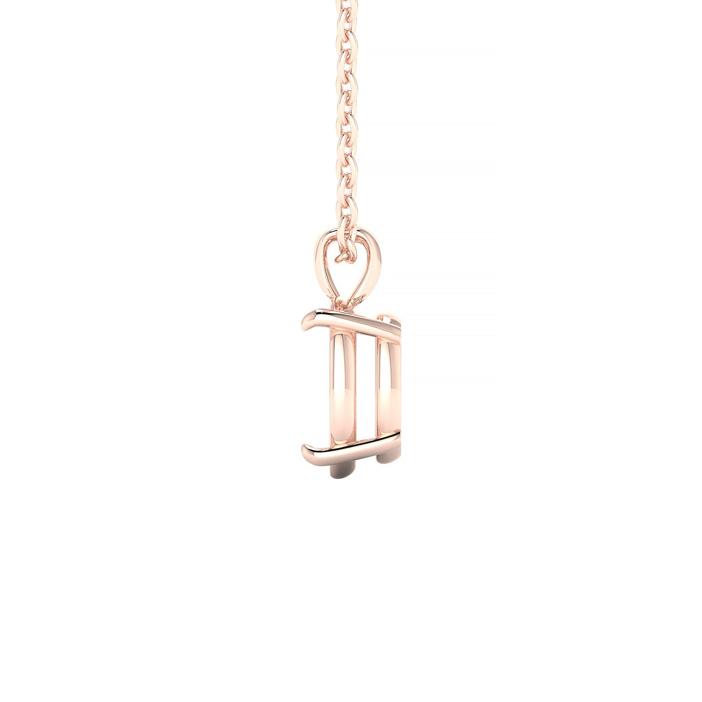 Timeless Oval 2-2.99 ct | 18k Rose Gold Solitaire Pendant