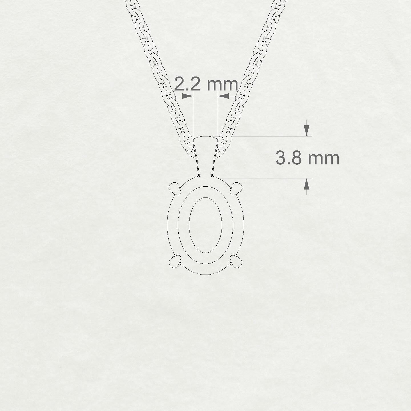 Timeless Oval 2-2.99 ct | 18k Rose Gold Solitaire Pendant