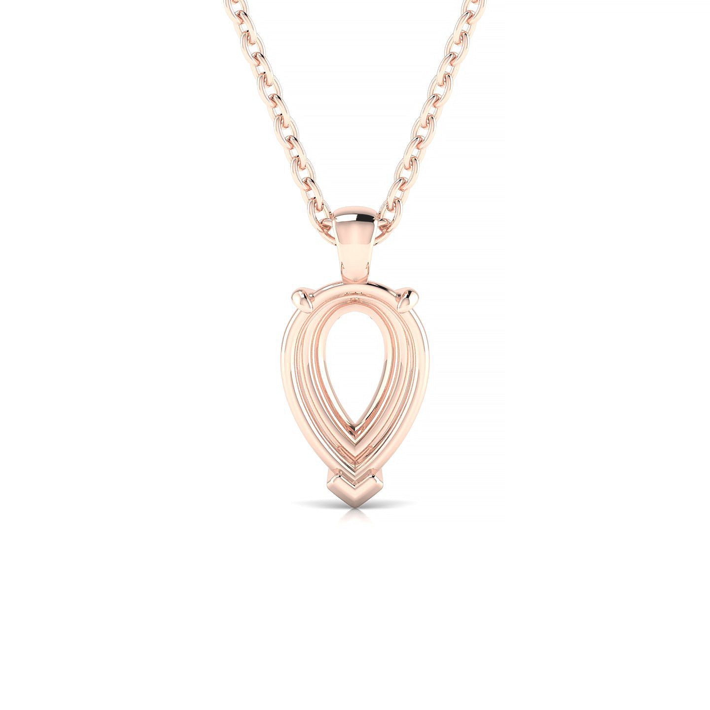 Timeless Pear 2-2.99 ct | 18k Rose Gold Solitaire Pendant
