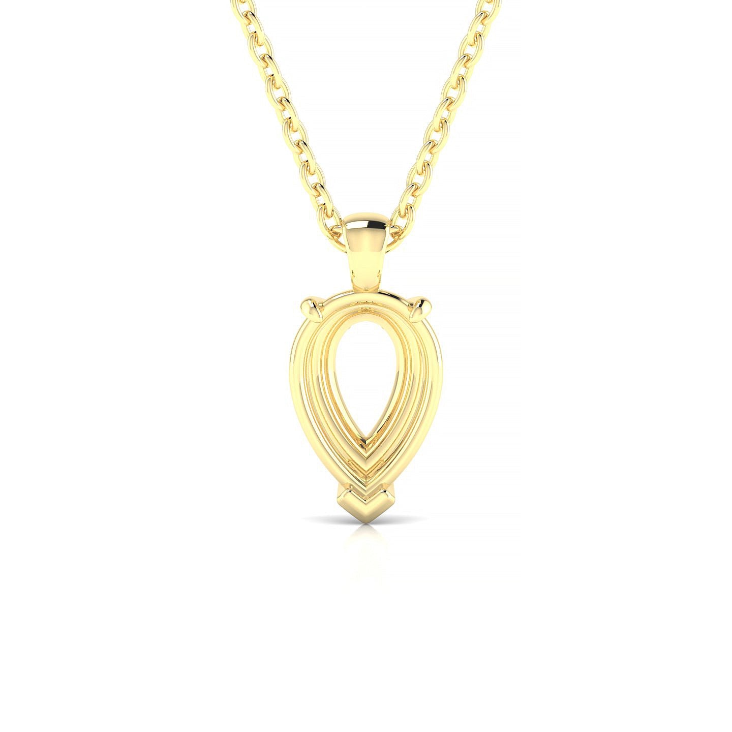 Timeless Pear 2-2.99 ct | 18k Yellow Gold Solitaire Pendant