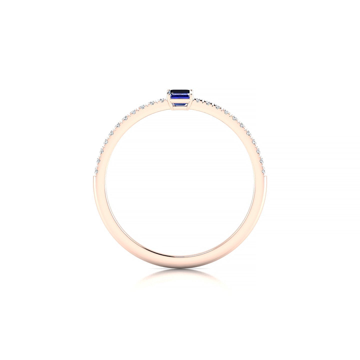 Timeless | 18k Rose Gold 5 x 3 mm Emerald Sapphire Ring