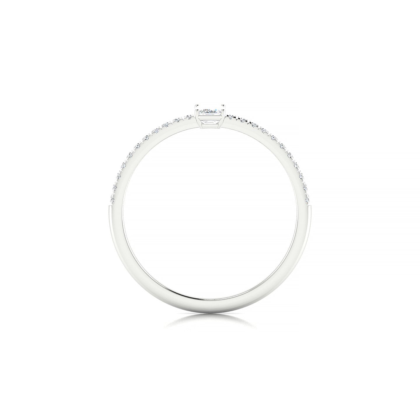 Timeless | 18k White Gold 5 x 3 mm Emerald Diamond Ring