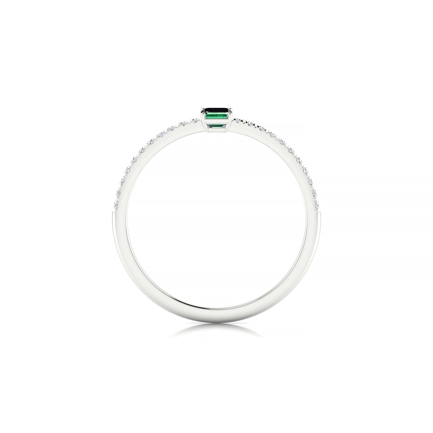 Timeless | 18k White Gold 5 x 3 mm Emerald Emerald Ring