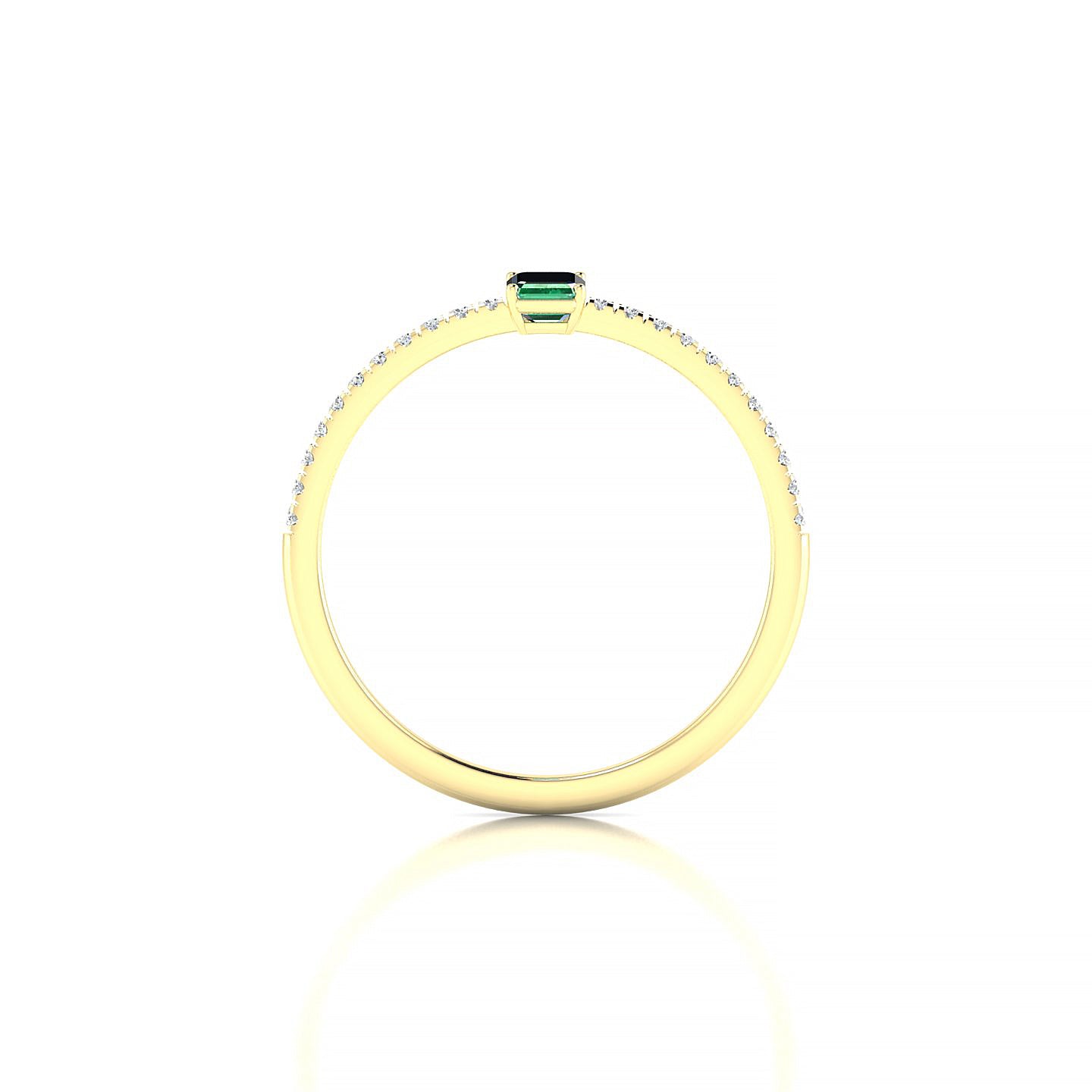Timeless | 18k Yellow Gold 5 x 3 mm Emerald Emerald Ring