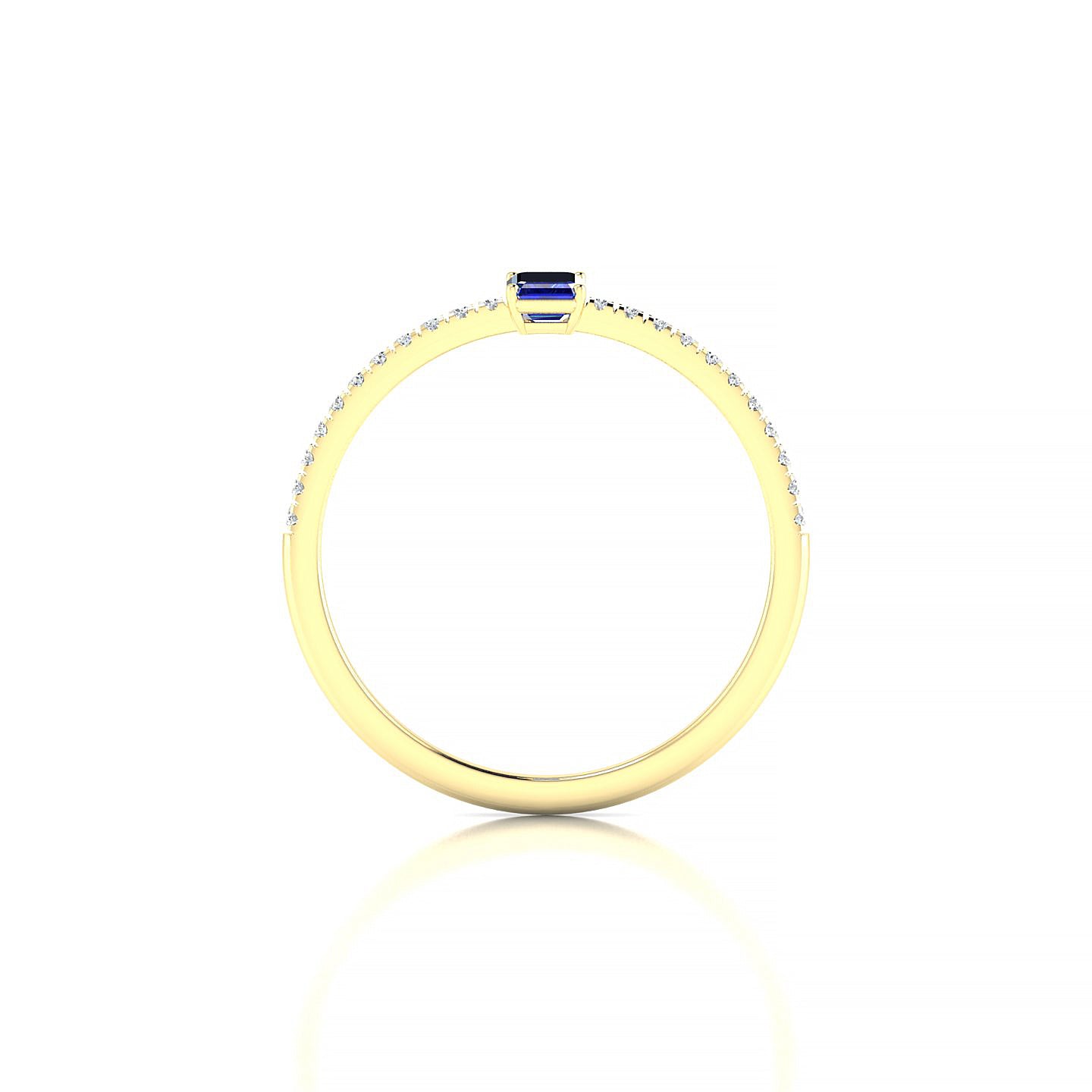 Timeless | 18k Yellow Gold 5 x 3 mm Emerald Sapphire Ring