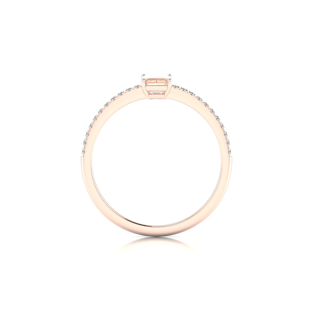 Timeless | 18k Rose Gold 6 x 4 mm Emerald Morganite Ring