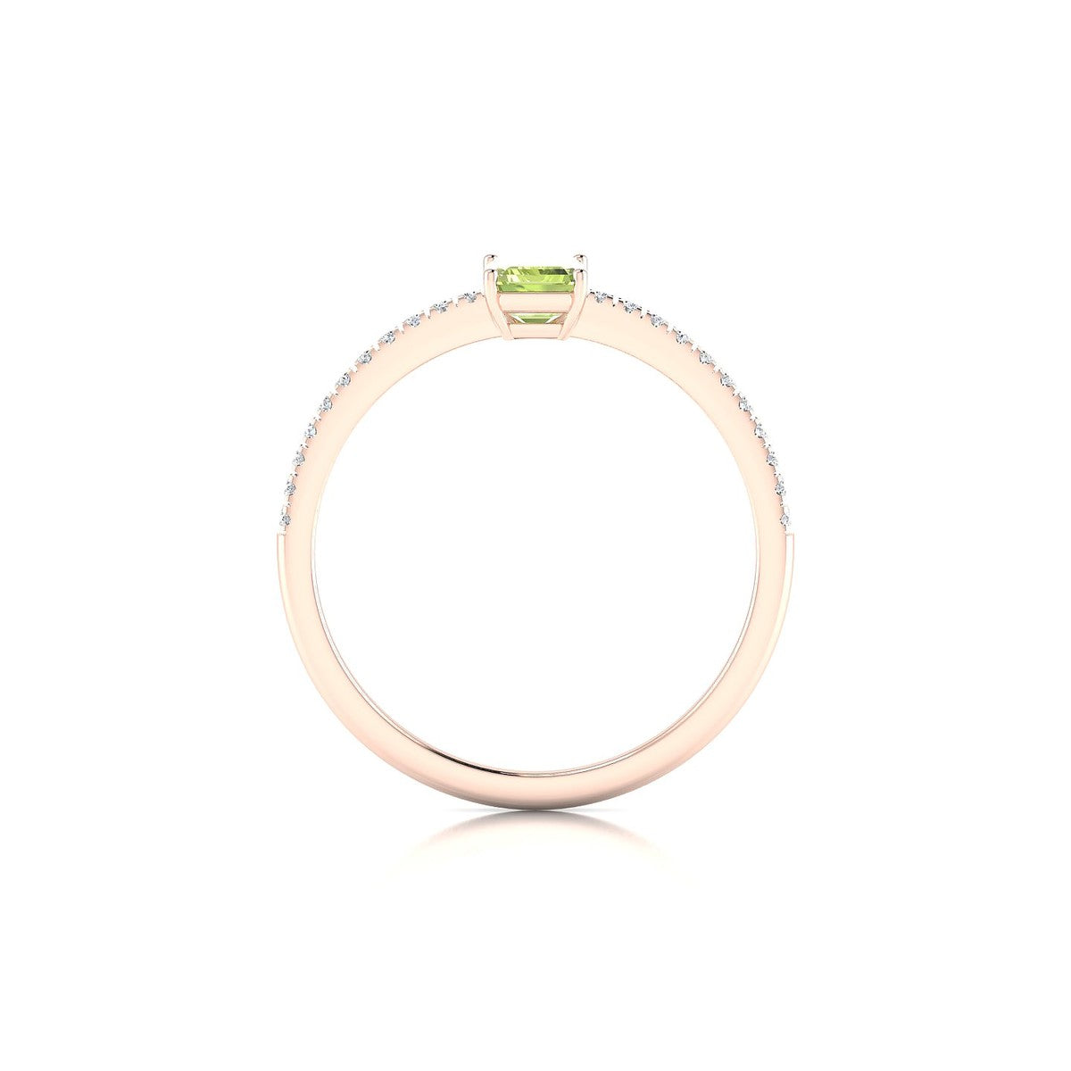 Timeless | 18k Rose Gold 6 x 4 mm Emerald Peridot Ring