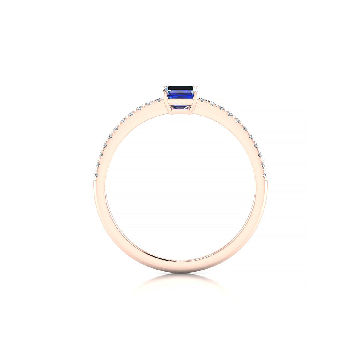 Timeless | 18k Rose Gold 6 x 4 mm Emerald Sapphire Ring