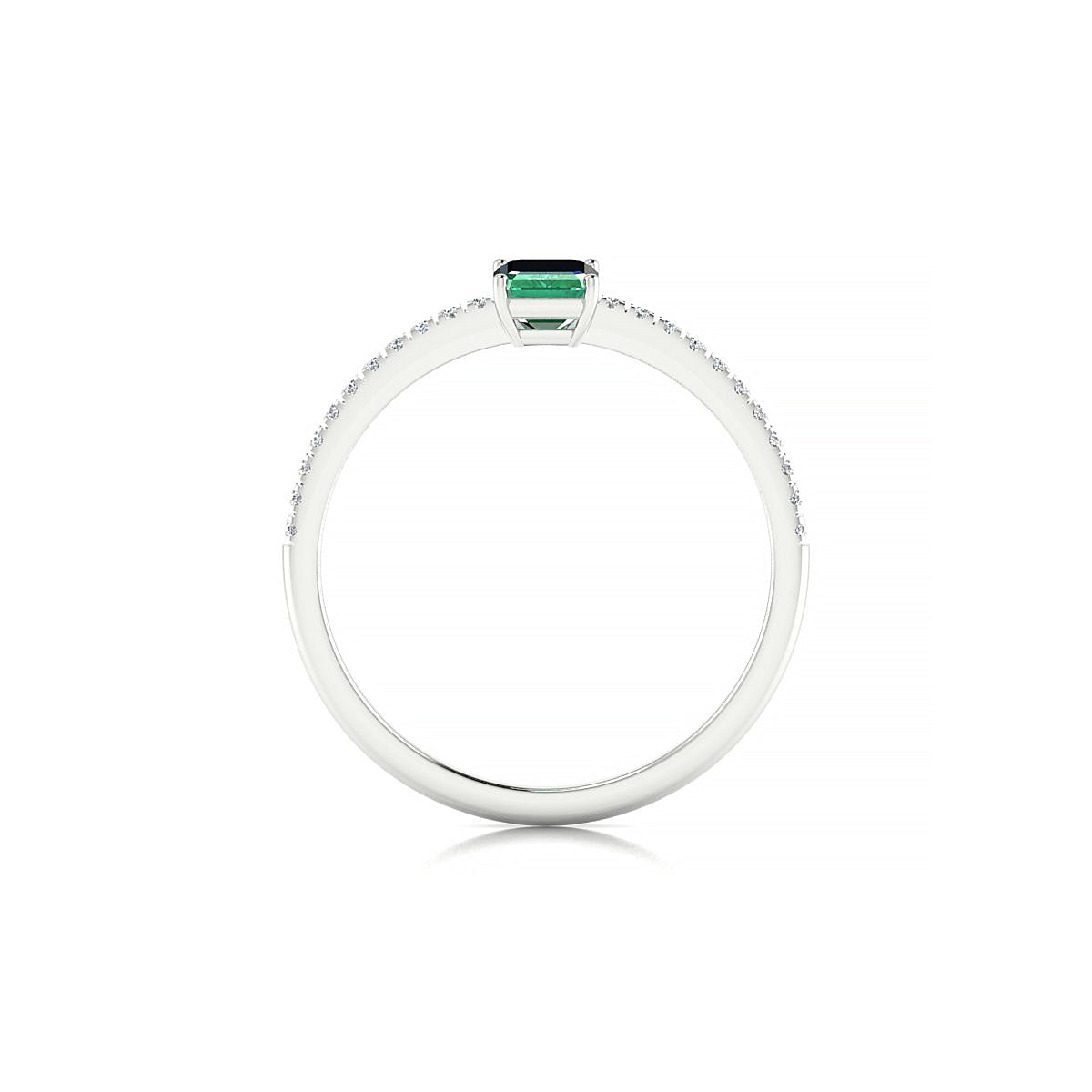 Timeless | 18k White Gold 6 x 4 mm Emerald Emerald Ring