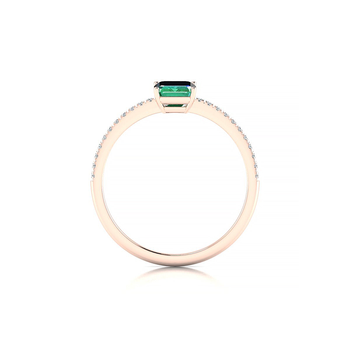 Timeless | 18k Rose Gold 7 x 5 mm Emerald Emerald Ring