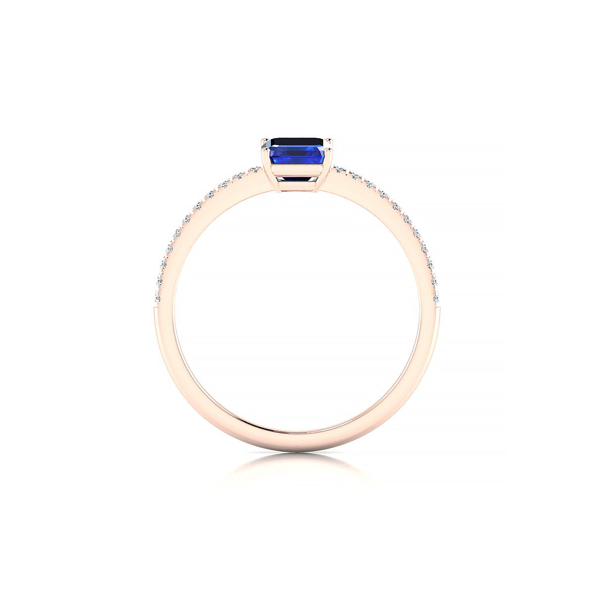 Timeless | 18k Rose Gold 7 x 5 mm Emerald Sapphire Ring