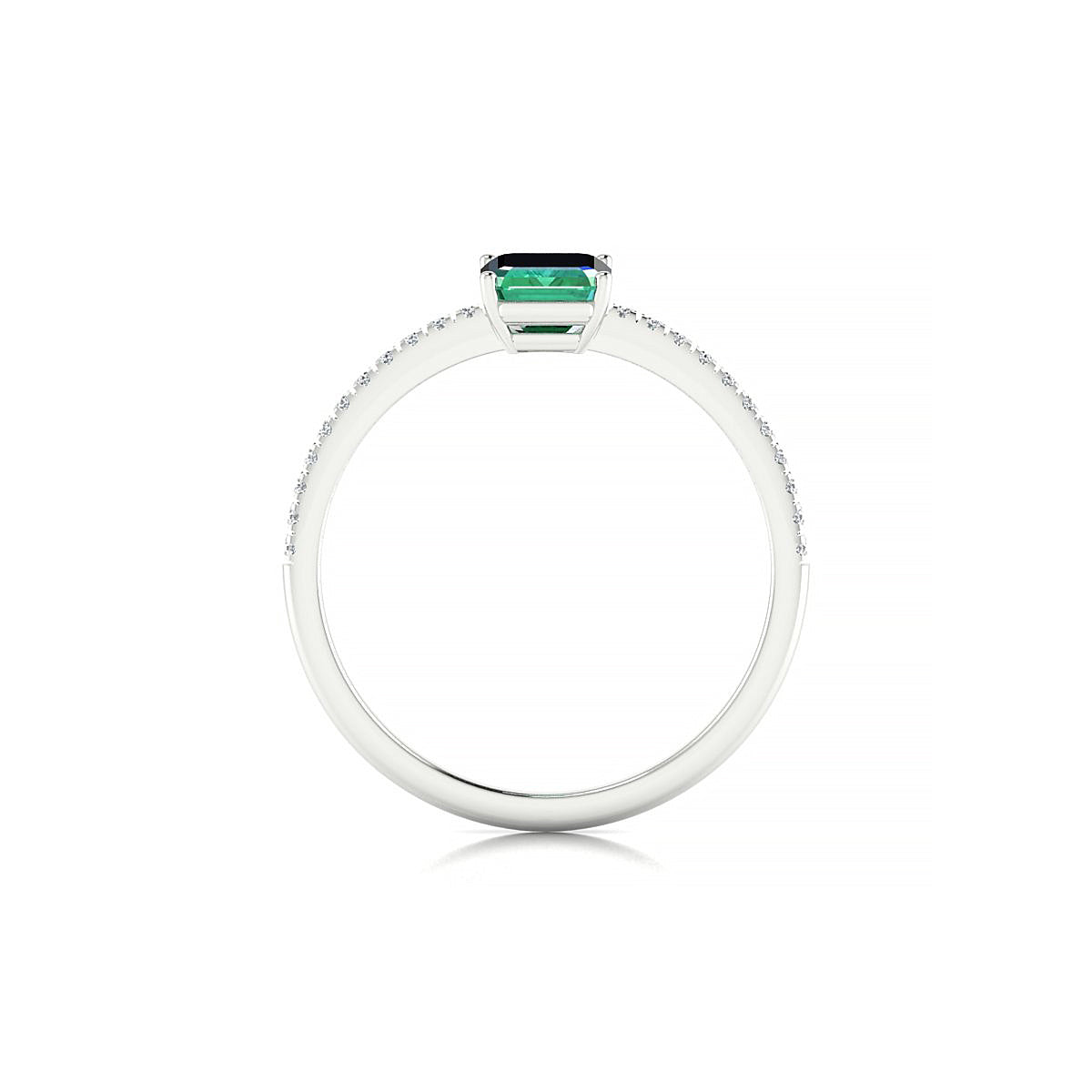 Timeless | 18k White Gold 7 x 5 mm Emerald Emerald Ring