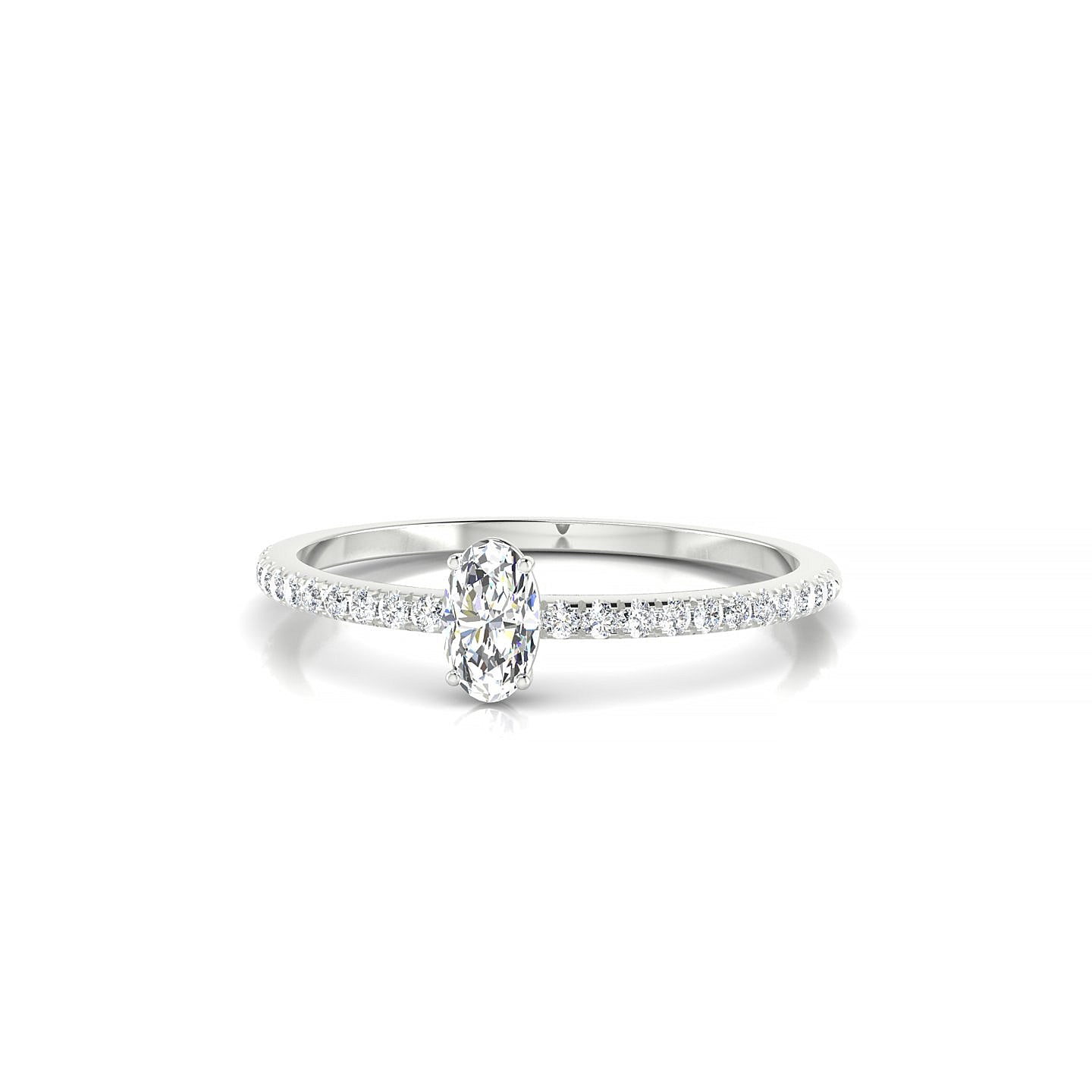 Timeless | 18k White Gold 5 x 3 mm Oval Diamond Ring