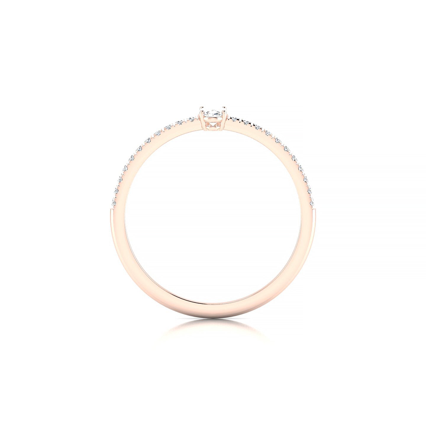 Timeless | 18k Rose Gold 5 x 3 mm Oval Diamond Ring