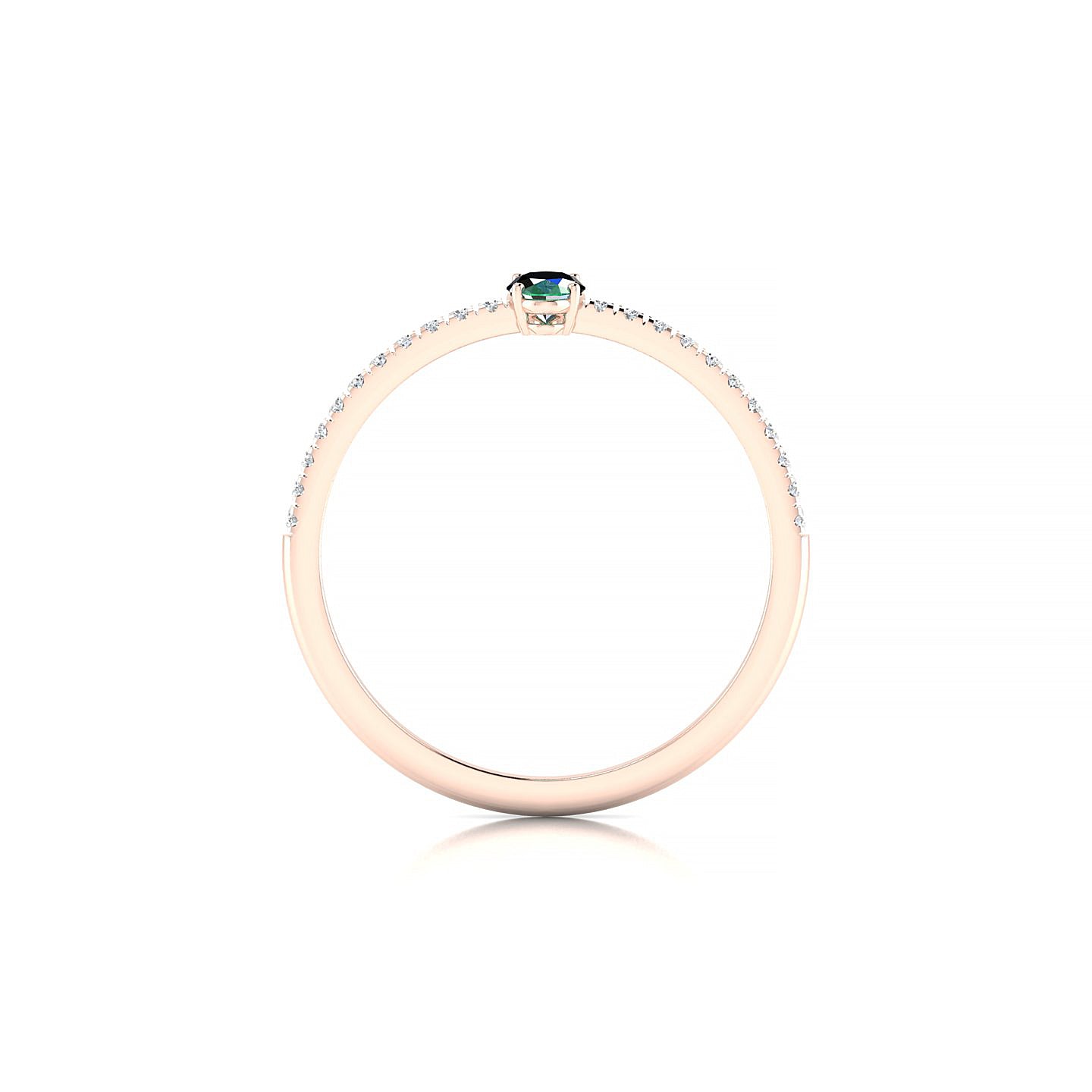 Timeless | 18k Rose Gold 5 x 3 mm Oval Emerald Ring