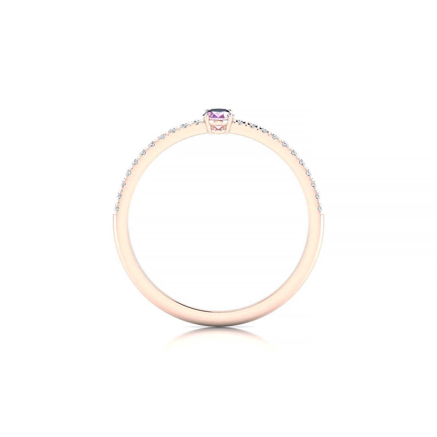 Timeless | 18k Rose Gold 5 x 3 mm Oval Pink Sapphire Ring