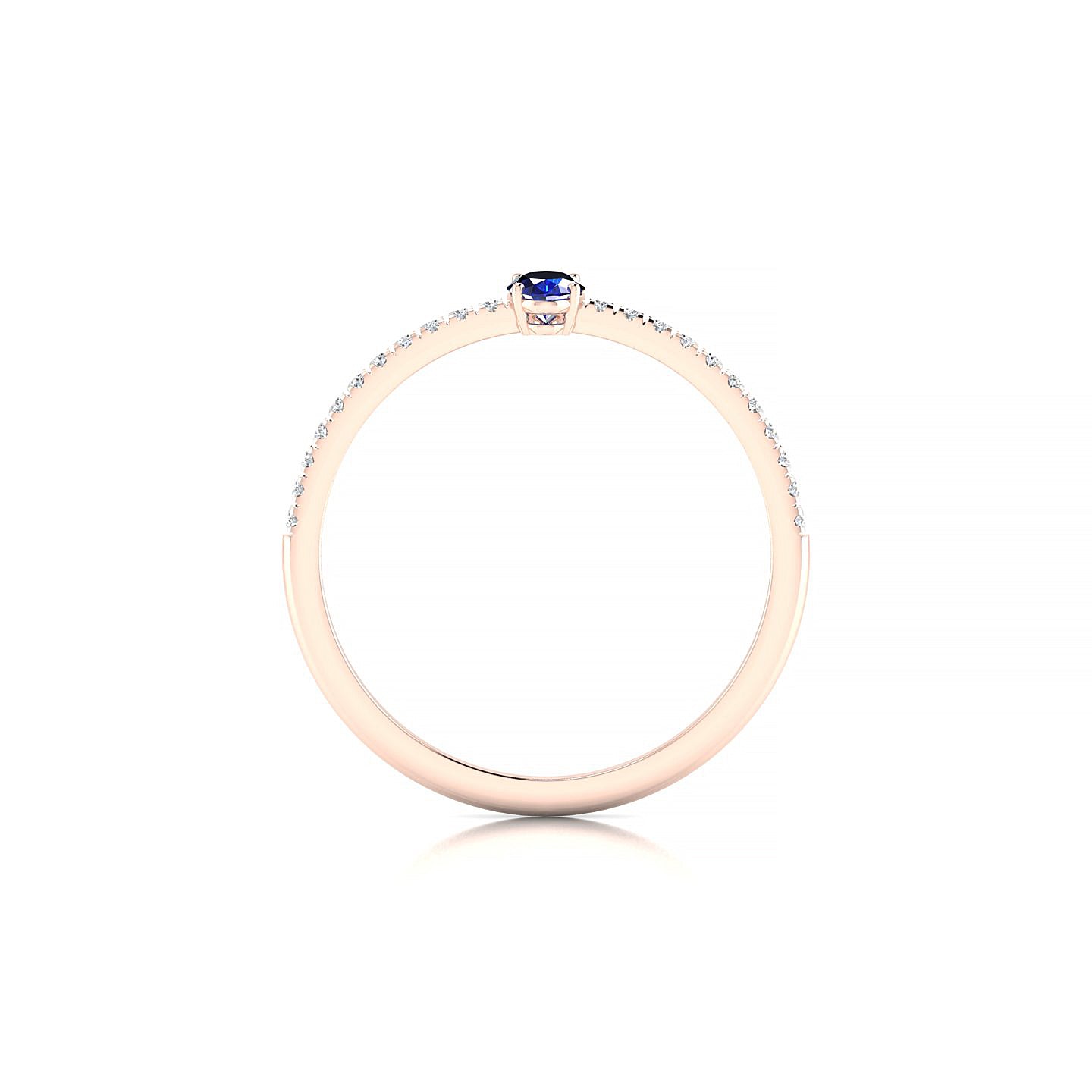 Timeless | 18k Rose Gold 5 x 3 mm Oval Sapphire Ring