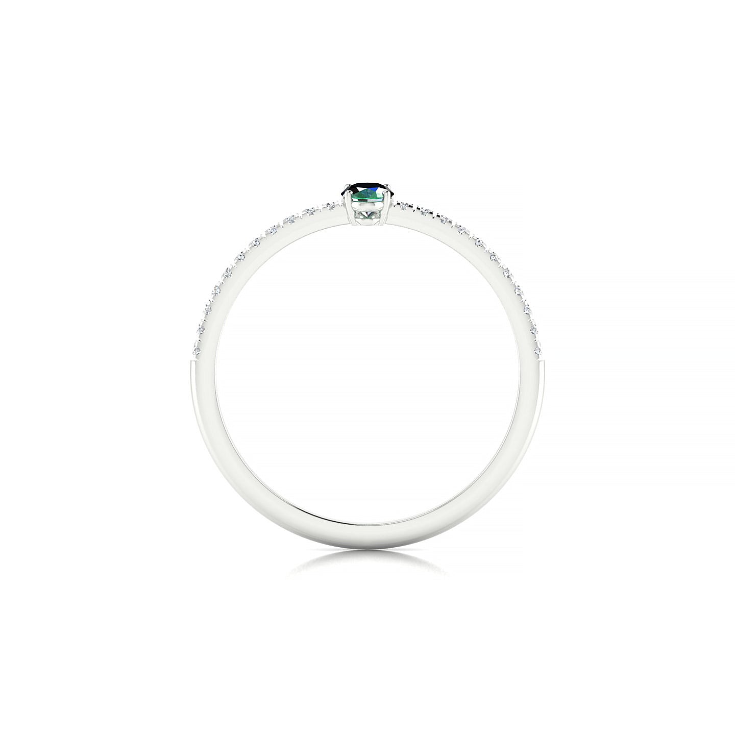 Timeless | 18k White Gold 5 x 3 mm Oval Emerald Ring