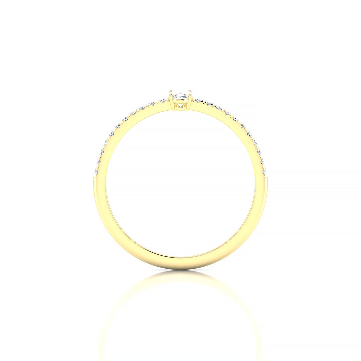 Timeless | 18k Yellow Gold 5 x 3 mm Oval Diamond Ring
