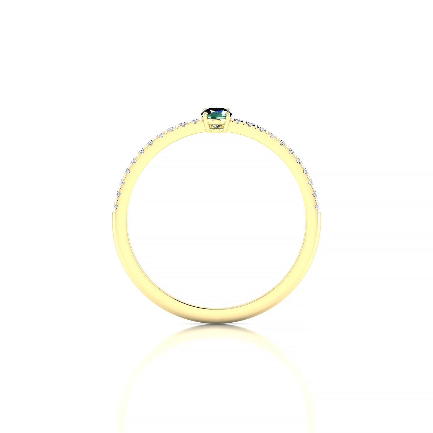 Timeless | 18k Yellow Gold 5 x 3 mm Oval Emerald Ring