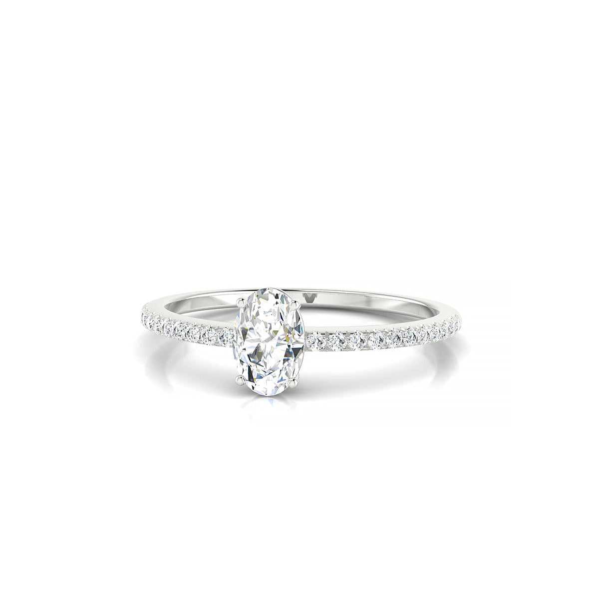 Timeless | 18k White Gold 6 x 4 mm Oval Diamond Ring